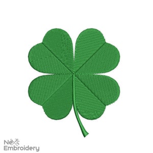 Four-leaf clover embroidery design. St.Patrick's clover embroidery design. Mini clover. Embroidery machines. Shamrock design. Clover leaf zdjęcie 1