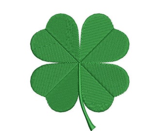 Four-leaf clover embroidery design. St.Patrick's day embroidery design. Mini clover, Irish Shamrock embroidery design. Clover leaf