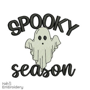 Spooky Season Embroidery Design. Halloween Embroidery,  Instant Download