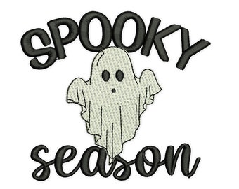 Spooky Season Embroidery Design. Halloween Embroidery,  Instant Download