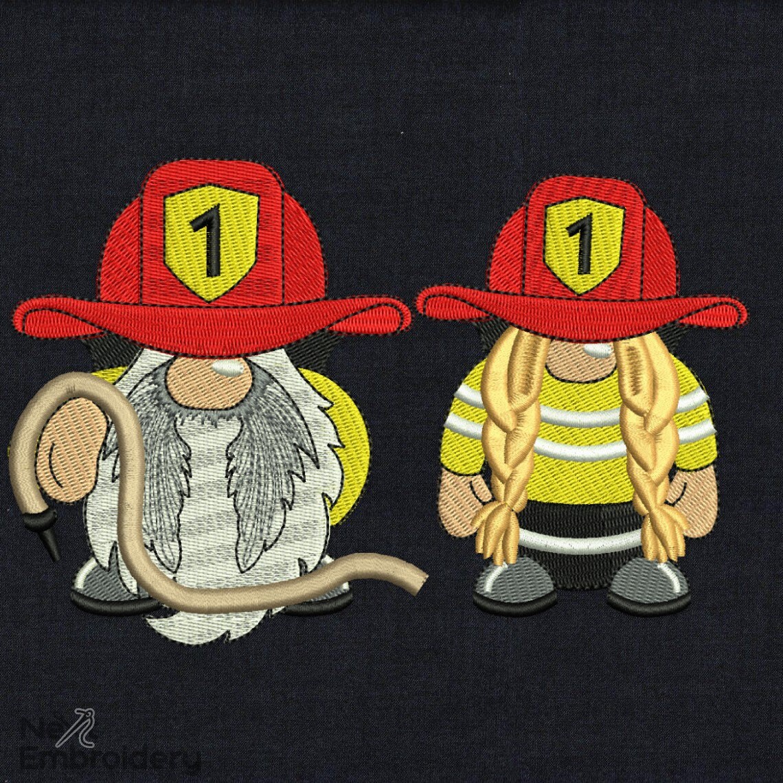 Paper party  kids fireman machine embroidery design firefighter girl