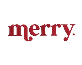 Merry Embroidery Designs, Christmas Embroidery Designs, Instant Download
