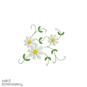 Mini Daisy Flowers Ricamo Design, Download Immediato