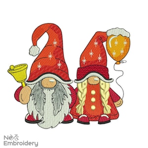 Motif de broderie Nains de Noël, Motif de broderie Machine Nains, Motifs de broderie des Fêtes,