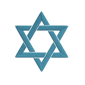 Jewish Star Embroidery Design. Star of David design. 6 sizes. Instant Download