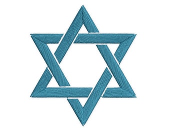 Jewish Star Embroidery Design. Star of David design. 6 sizes. Instant Download