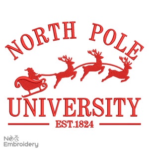 North Pole Embroidery Designs, University Christmas Machine Embroidery Files
