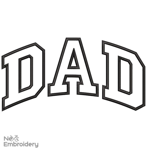 Dad Embroidery Design, Father’s Day Machine Embroidery File, Instant Download