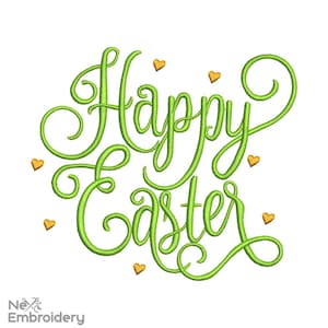 Happy Easter Embroidery Design. Holiday Embroidery Designs