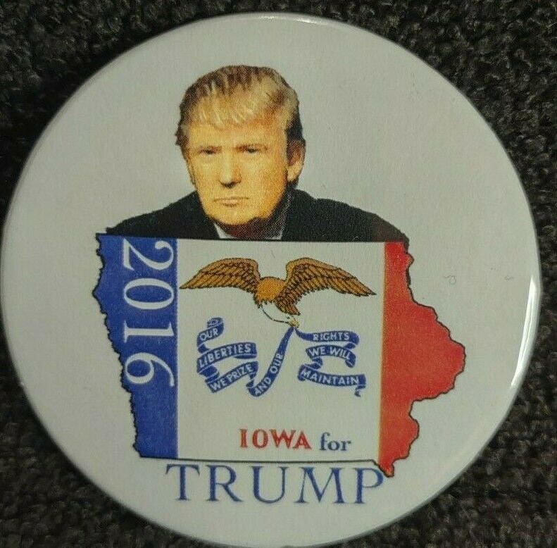 Donald Trump For President 2016 Buttons Pins Back 2.25" 