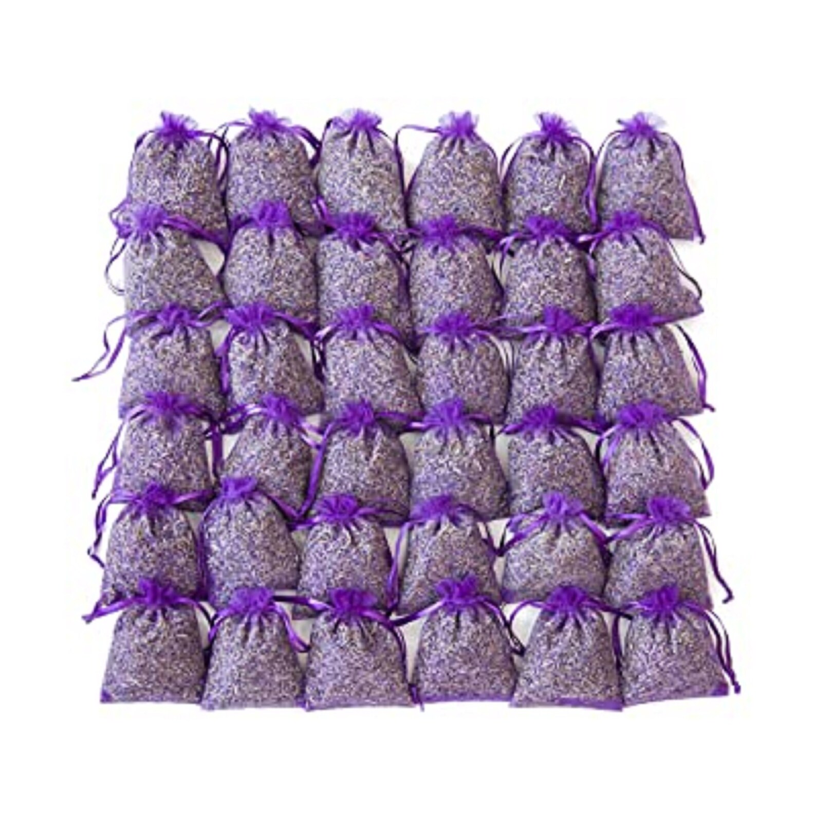 50pcs Lavender Sachet Bag Empty Bag Mesh Stitching Transparent Linen
