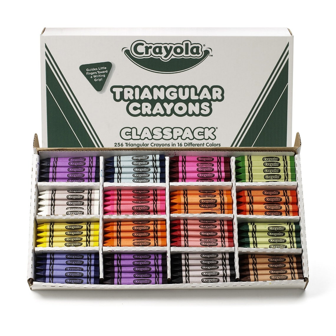 Crayola Crayon Classpack Triangular 16 Colors 256 Crayons Etsy