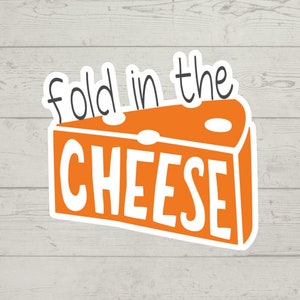 Złóż naklejkę z serem, wodoodporną, błyszczącą naklejkę winylową, uroczy prezent, naklejka na kubek, naklejka na laptopa, modny prezent na butelkę z wodą