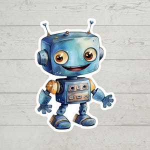 Robot sticker waterdicht glanzend vinyl sticker leuk cadeau beker laptop sticker sticker waterfles trending cadeau