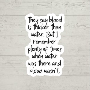 Blood Water Family sticker waterproof glossy vinyl sticker cute gift tumbler laptop sticker decal water bottle trending gift