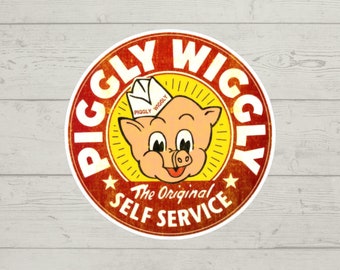 Piggly Wiggly sticker waterproof glossy vinyl sticker cute gift tumbler laptop sticker decal water bottle trending gift
