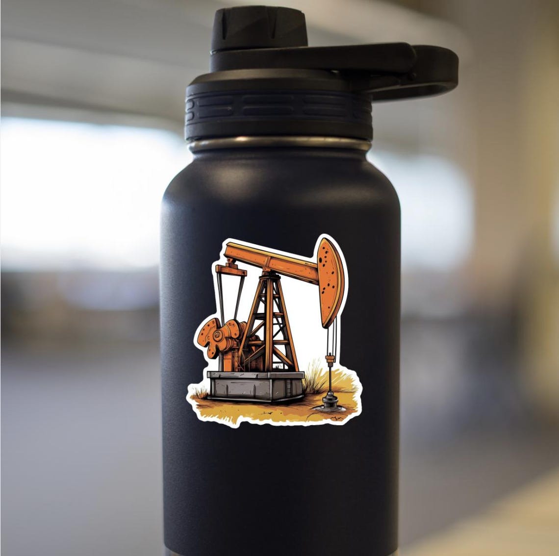 Oil Rig Derrick Sticker Waterproof Glossy Vinyl Sticker Cute Adult ...