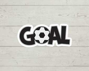 Pegatina de balón de fútbol GOAL