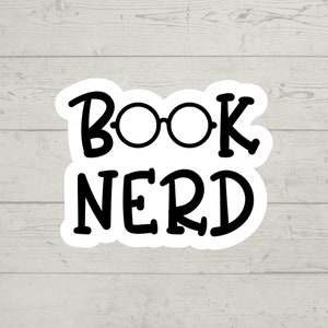 Book Nerd sticker waterproof glossy vinyl sticker cute gift tumbler laptop sticker decal water bottle trending gift