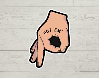 Got Em Hand Game Sticker Etsy
