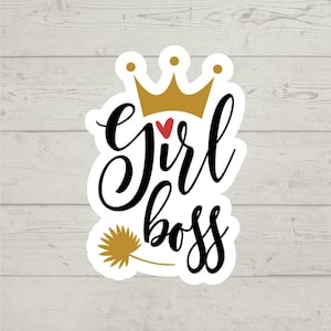 Girl boss sticker waterproof glossy vinyl sticker cute gift tumbler laptop sticker decal water bottle trending gift