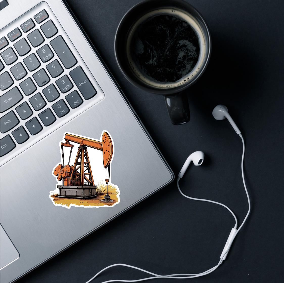 Oil Rig Derrick Sticker Waterproof Glossy Vinyl Sticker Cute Adult ...