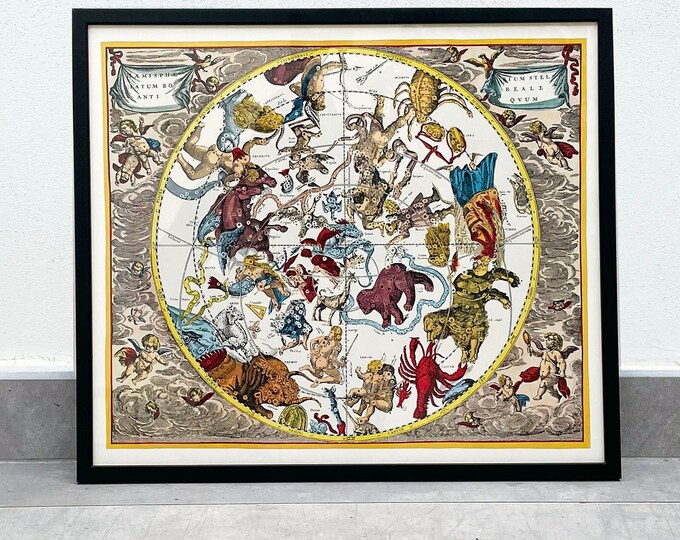 Vintage Celestial Chart Print by Andreas Cellarius - Etsy