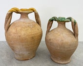 Large Antique Twisted Handle Amphora