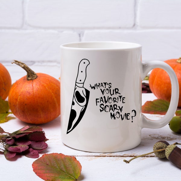 Ghostface Scream Mug, Whats Your Favorite Scary Movie Mug, Ghost Face Mug, Scream Mask Mug, Mug For Horror Fans, Scream Mask