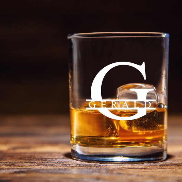 Personalized Last Name Whiskey Glass Etsy