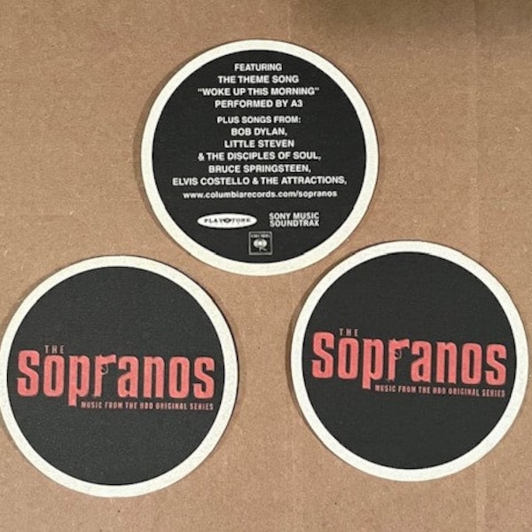 The Sopranos - Set of 3 Promotional Beverage Coasters