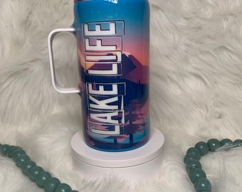 Lake Life Camping Fatty 20oz Tumbler/Summer Life Is Better At The Lake/ Lake Boating Beverage Mug/Camping Fun Beverage Cup