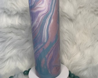 Pastel Colored Marble 20oz Tumbler/Swirl Colored Beverage Mug