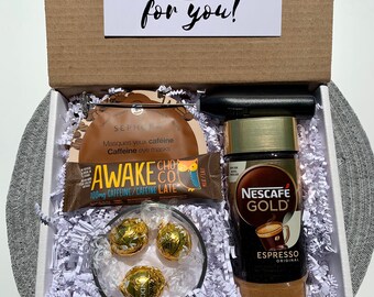 Coffee Gift Box, Espresso Gift Set, Coffee Lover Relaxation Box, Personalized
