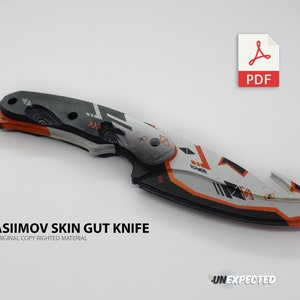 Paper Gut Knife (Asiimov Skin) Downloadable Template