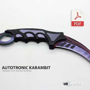 Paper Karambit (Autotronic Skin) Downloadable Template
