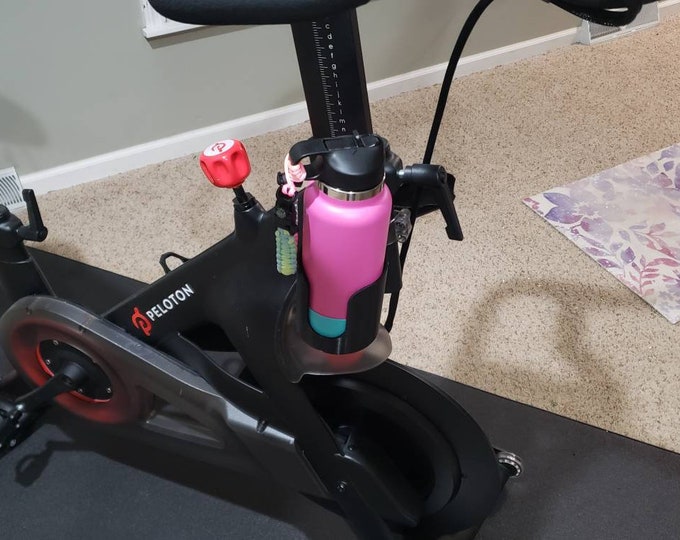 Featured listing image: XL Large Upright Cup Holder compatible with Peloton Original Bike.  Not a product of Peloton.