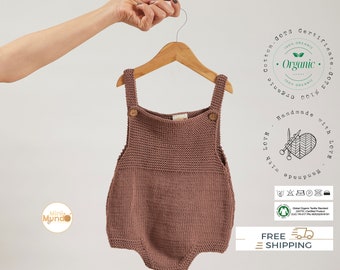 Body niemowlęce z dzianiny organicznej bawełny, ręcznie robione, bez podziału na płeć