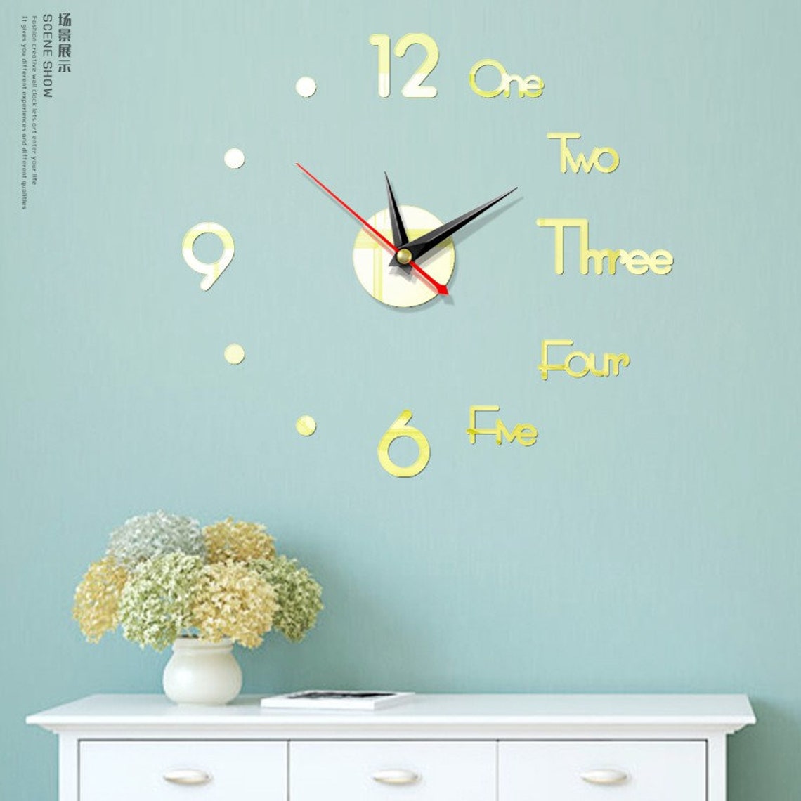 3D WALL Clockdecorative Clock Etsy