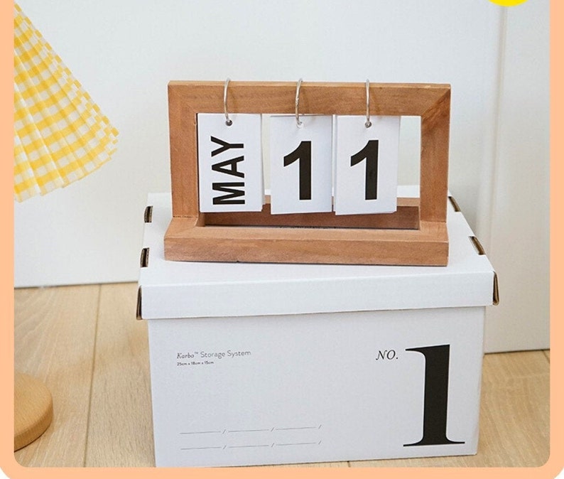 Wooden Desk Calendardecoration Calendar Etsy