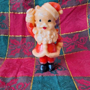 Vintage Small Gurley Candle Company Waiving Santa Claus Christmas Candle