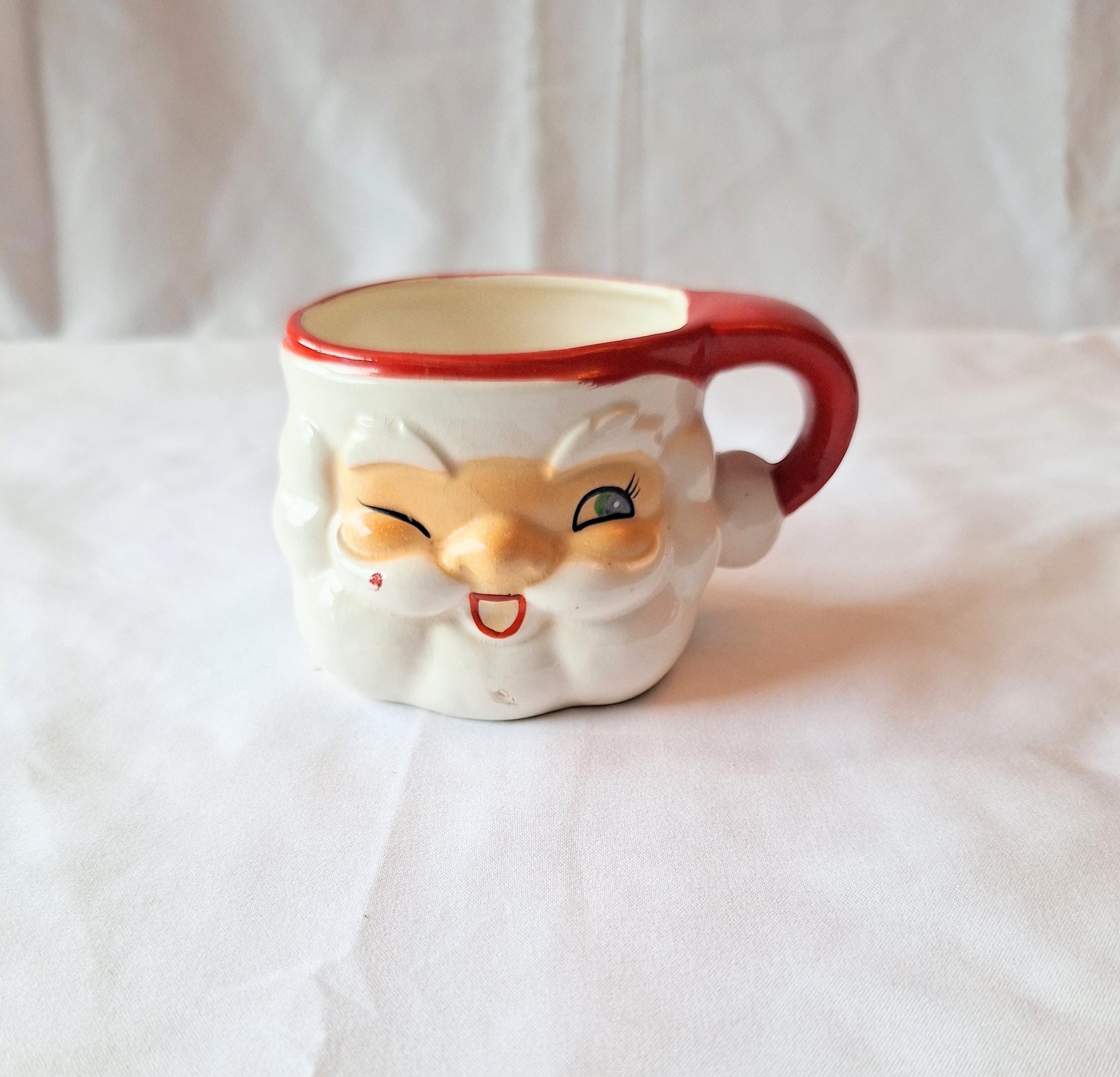 Vintage 1960's Holt Howard Santa Face Mug - Etsy