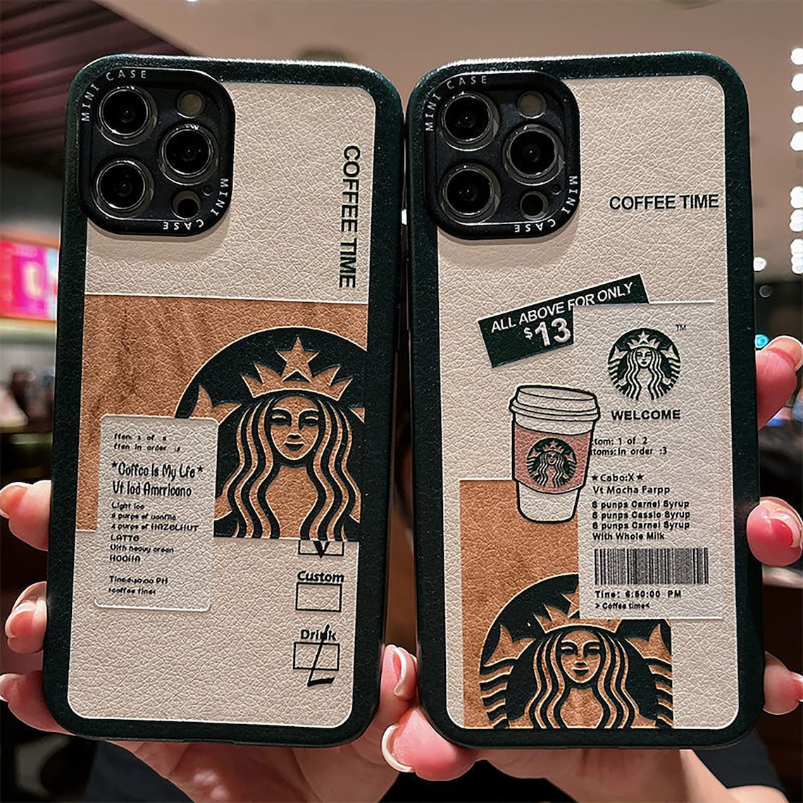 Starbucks Style Iphone Case Etsy