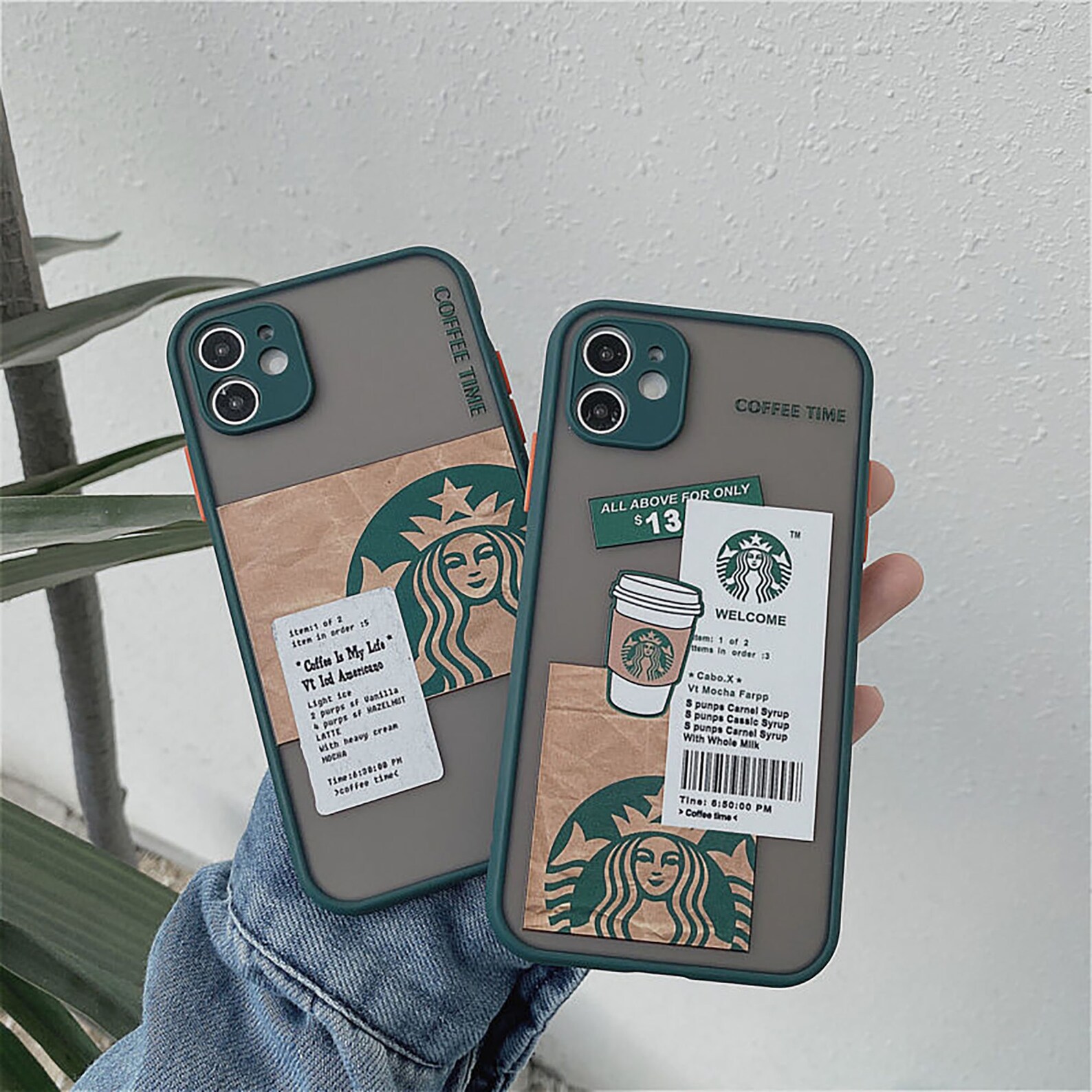 Funda de iPhone estilo Starbucks Etsy