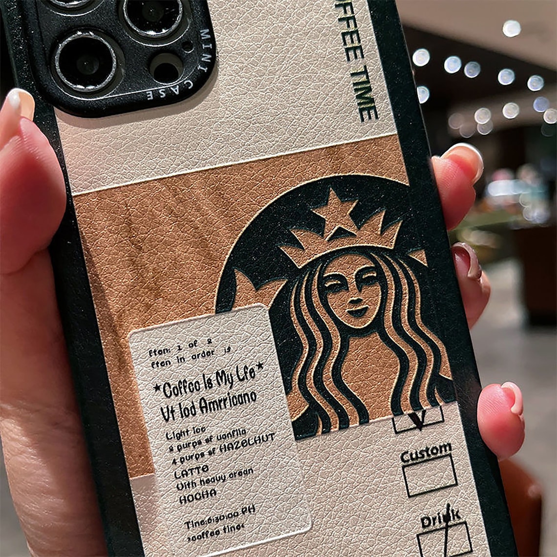 Starbucks Style Iphone Case Etsy