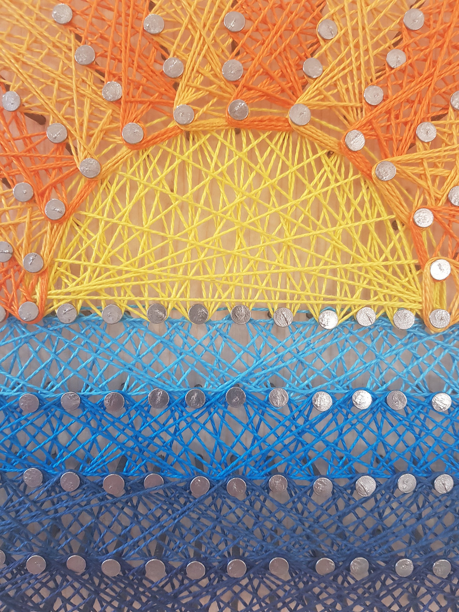 Sunset Wall Hanging String Art Etsy