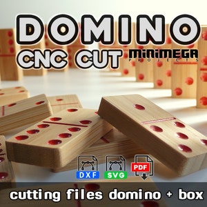 DOMINO - wood gameboard, cnc dominoes, router file domino, laser file, dxf, svg, cnc file