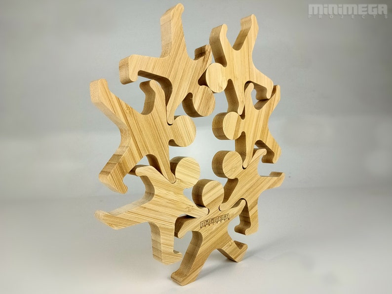 BALANCE GAME wood stacking, cnc cutting files, laser files, balance toy dxf cnc file, cnc wood game, balance toy cnc image 6