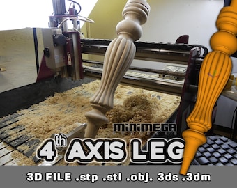 cnc rotary leg, 3d carving file,wood carving, router file, wooden table leg, 4th axis leg, 4th axis file, rotary cnc, lathe leg, table leg