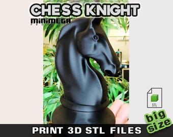 CHESS KNIGHT, stl file, print 3d file, gameboard 3d file, print 3d chess pieces, 3d chess knight file, chess horse file, chess horse 3dmodel